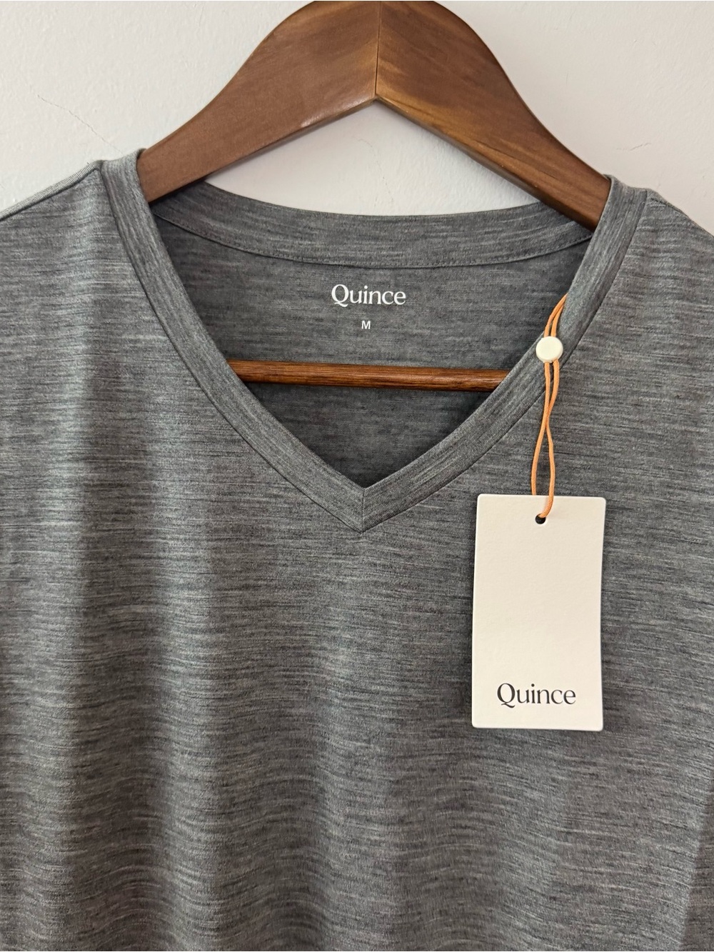 Quince 100% Merino Wool All-Season V-Neck Base Layer Tee Men's  Shirt Size M NWT - Picture 5 of 6